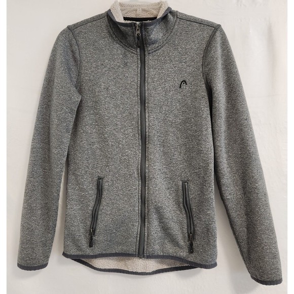 Head Jacket Fleece Women's Size XS Gray Full Zip Pockets Long Sleeve - Picture 1 of 10